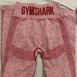 Gymshark Red Seamless Leggings with Compression Panels